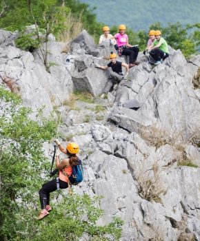 Adventure course and tree climbing