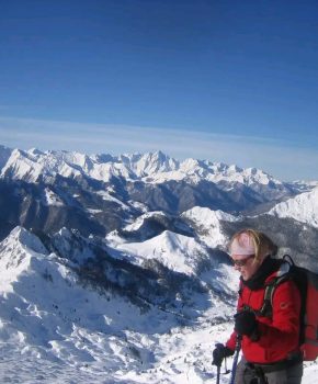 Skitouruitje met vrienden op Mont Ceint