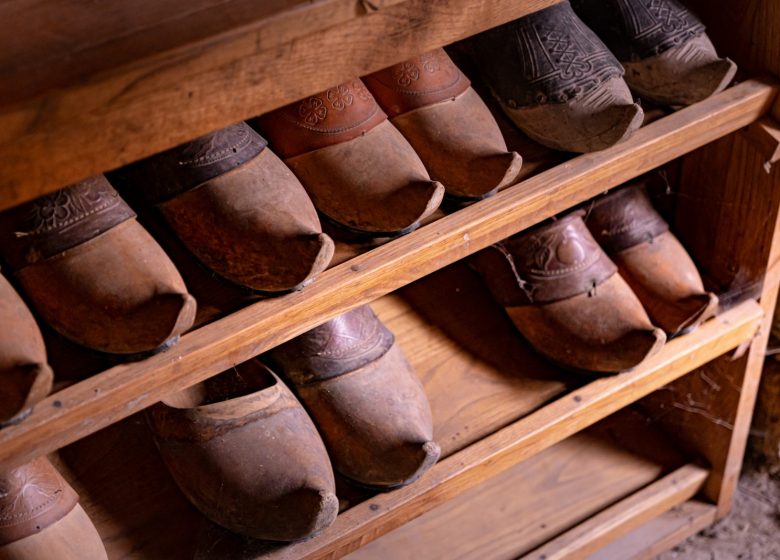 Wooden shoe shop-workshop