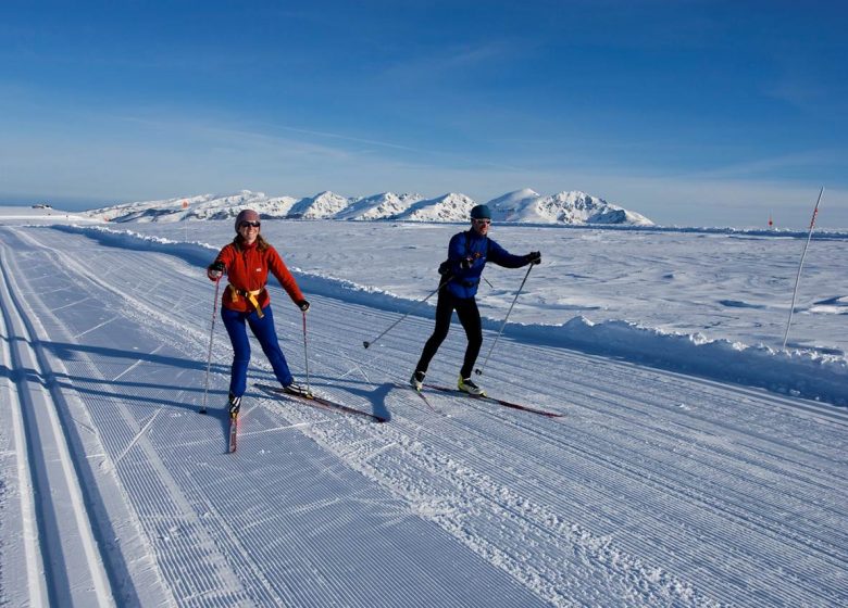 Ski nordique à la station de Beille