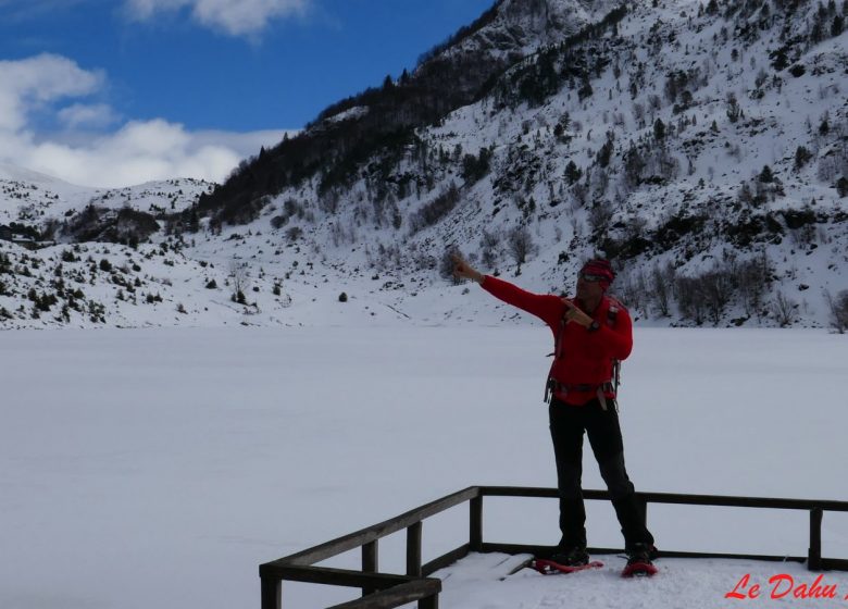 Raquettes à neige avec le Dahu Ariégeois