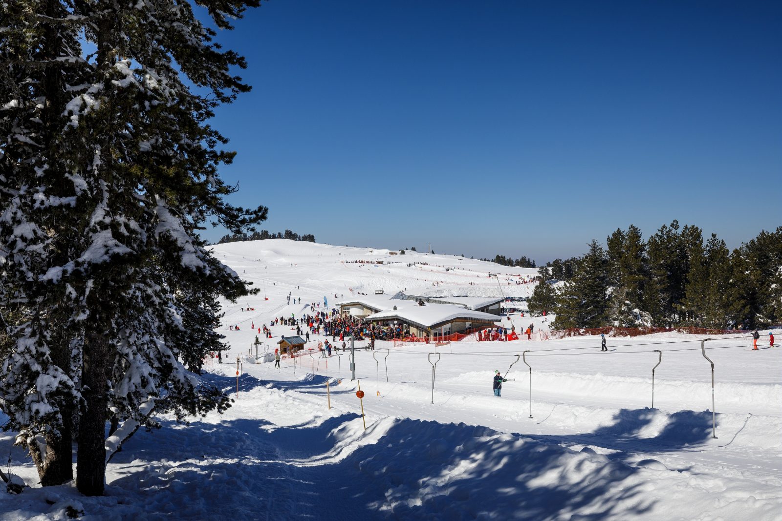 Esquí alpino para principiantes en la estación de Beille