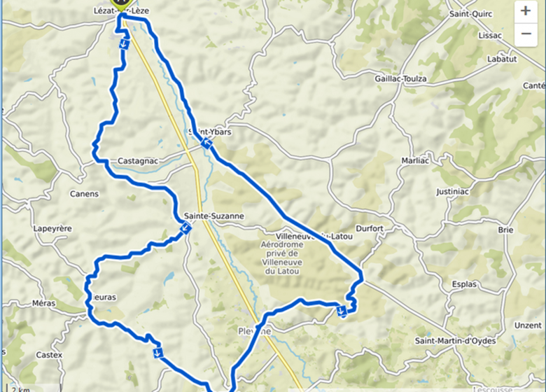 Circuit cyclotourisme – Les Coteaux de La Lèze