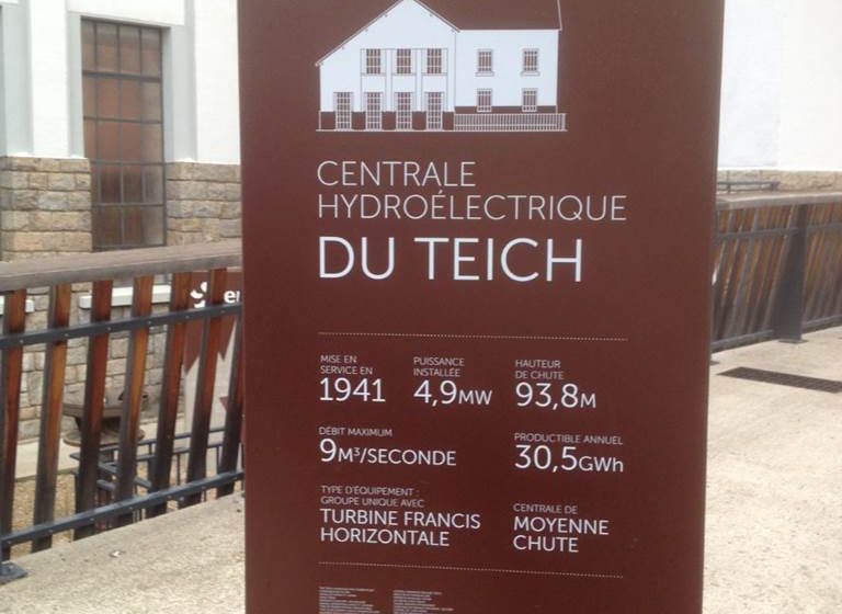 Interpretation trail of the Teich hydroelectric plant