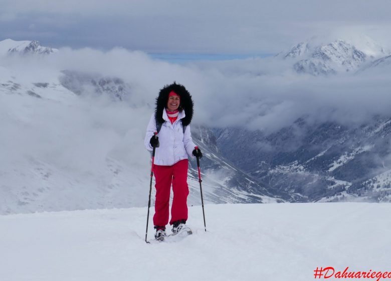 Raquettes à neige avec le Dahu Ariégeois