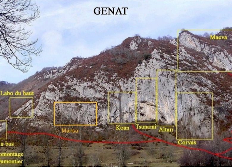 Génat climbing site