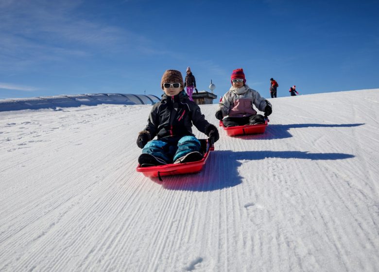 Piste de luge au col de la trappe