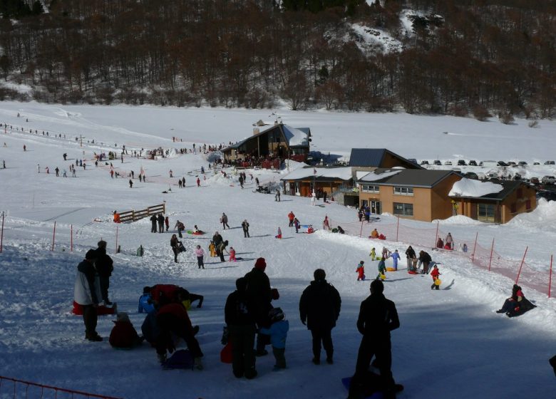 Tobogganing area at Mijanes-Donezan station