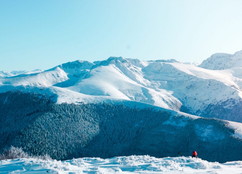 Cap du Carmil op sneeuwschoenen