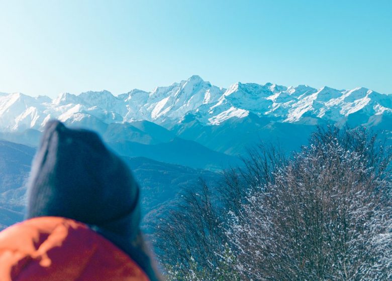 Cap du Carmil op sneeuwschoenen