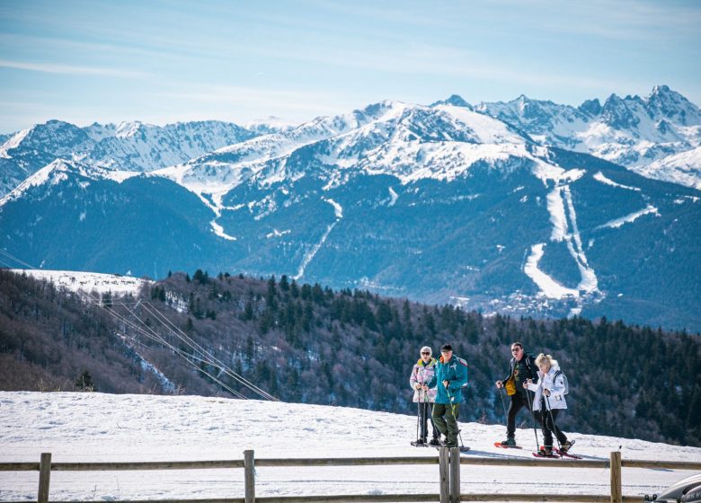 Sneeuwschoenen in het Chioula-resort