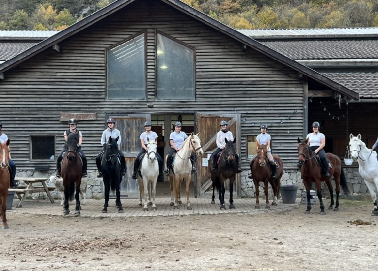 Horse riding with the Montcalm stables