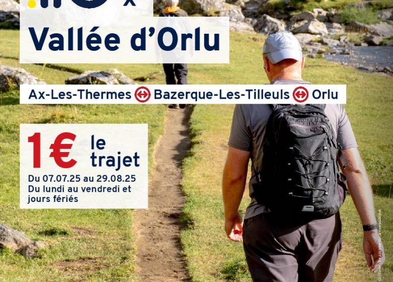 Lio autocar – navette Ax-les-Thermes > Orlu en été